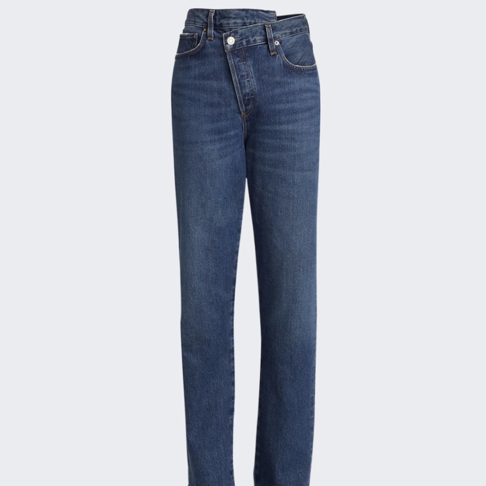 Agolde Criss Cross Straight Jeans Range Blue